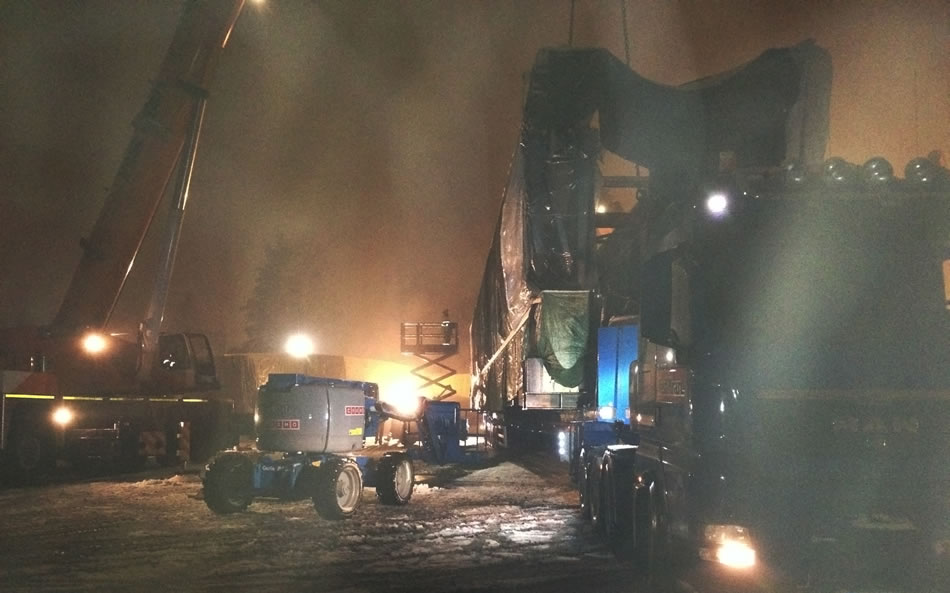 VestKran Gardermoen Limtrebjelke transport