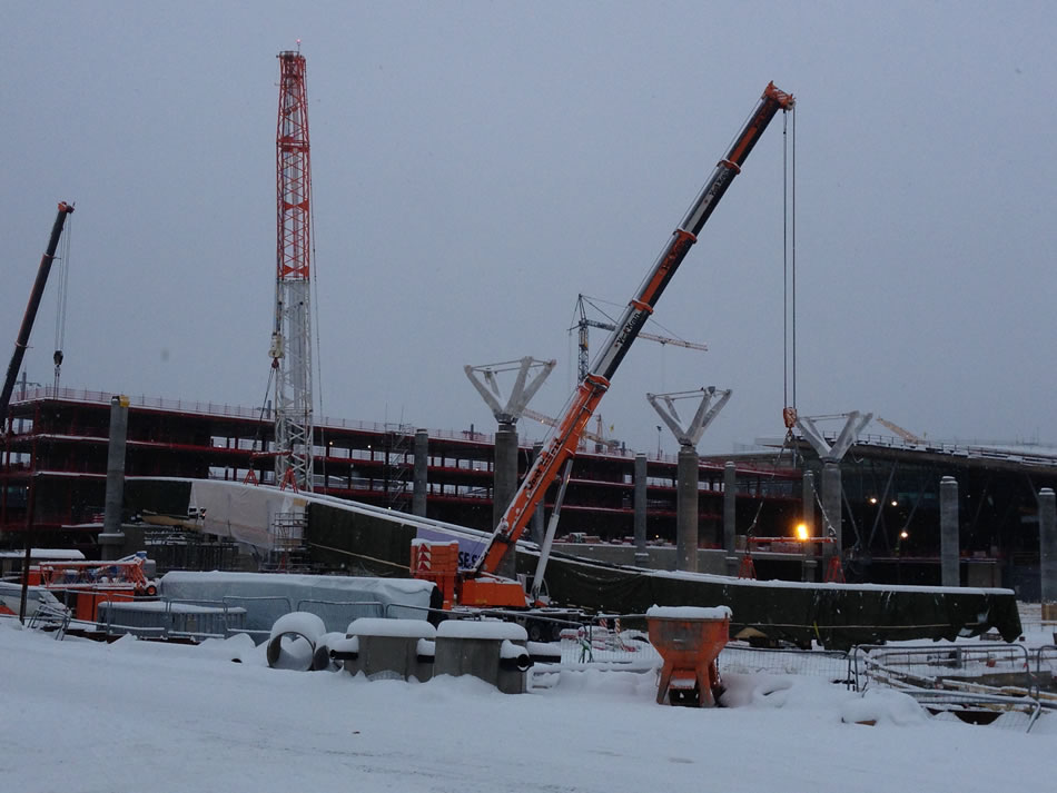 VestKran KruseSmith Gardermoen Limtrebjelke samløft